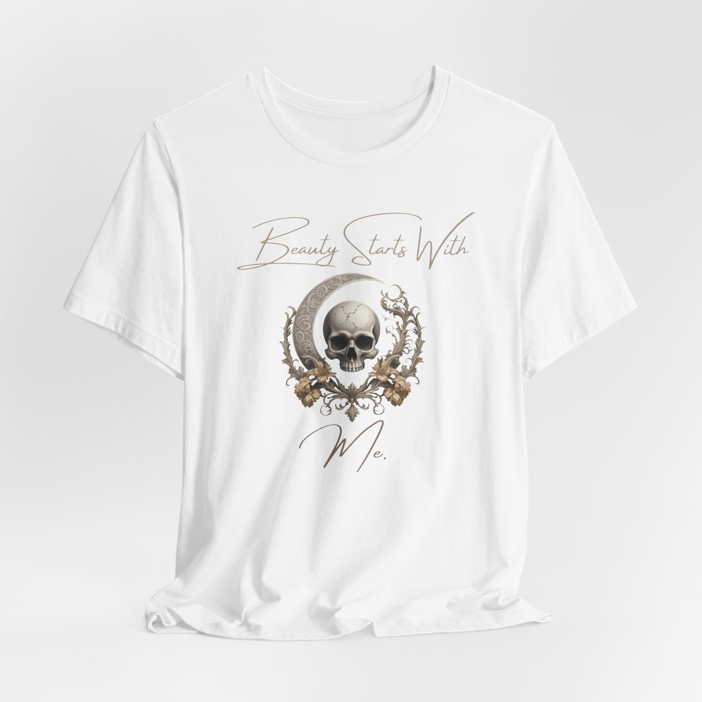 Beauty Starts With Me Tee — Moonlit Couture Hair & Makeup Artist Shirt