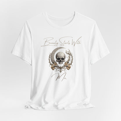 Beauty Starts With Me Tee — Moonlit Couture Hair & Makeup Artist Shirt