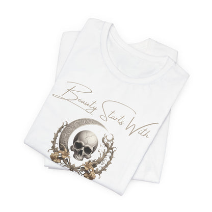 Beauty Starts With Me Tee — Moonlit Couture Hair & Makeup Artist Shirt