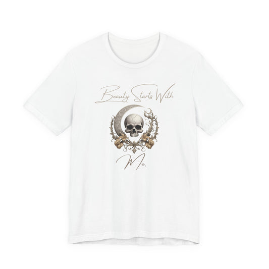 Beauty Starts With Me Tee — Moonlit Couture Hair & Makeup Artist Shirt